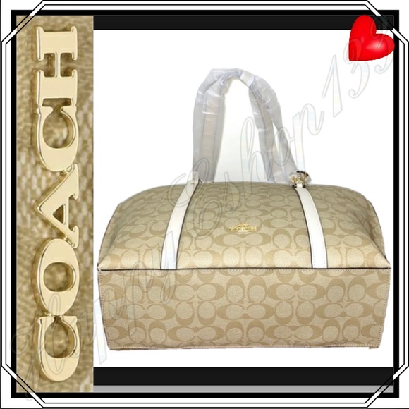 Coach May Tote Signature Canvas Dandelion Flrl Pnt - Picture 13 of 16